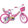 Dino Bikes Princess rózsaszin gyerek kerékpár 14-es méretben